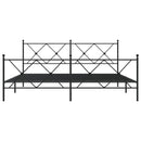vidaXL fekete fém ágykeret fej- és lábtámlával 183 x 213 cm