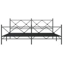 vidaXL fekete fém ágykeret fej- és lábtámlával 193 x 203 cm