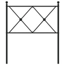 vidaXL fekete fém fejtámla 75 cm