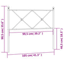vidaXL fekete fém fejtámla 100 cm