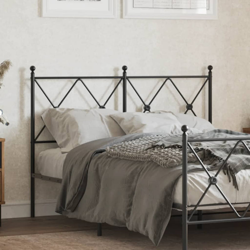 vidaXL fekete fém fejtámla 120 cm