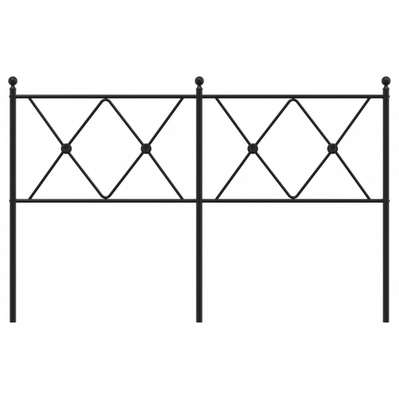 vidaXL fekete fém fejtámla 137 cm