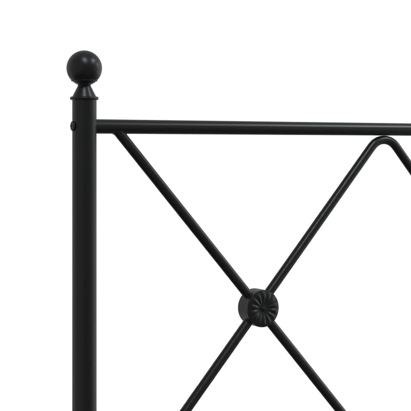 vidaXL fekete fém fejtámla 137 cm