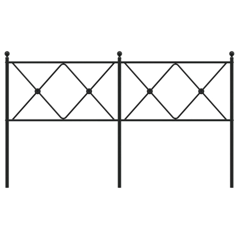 vidaXL fekete fém fejtámla 150 cm