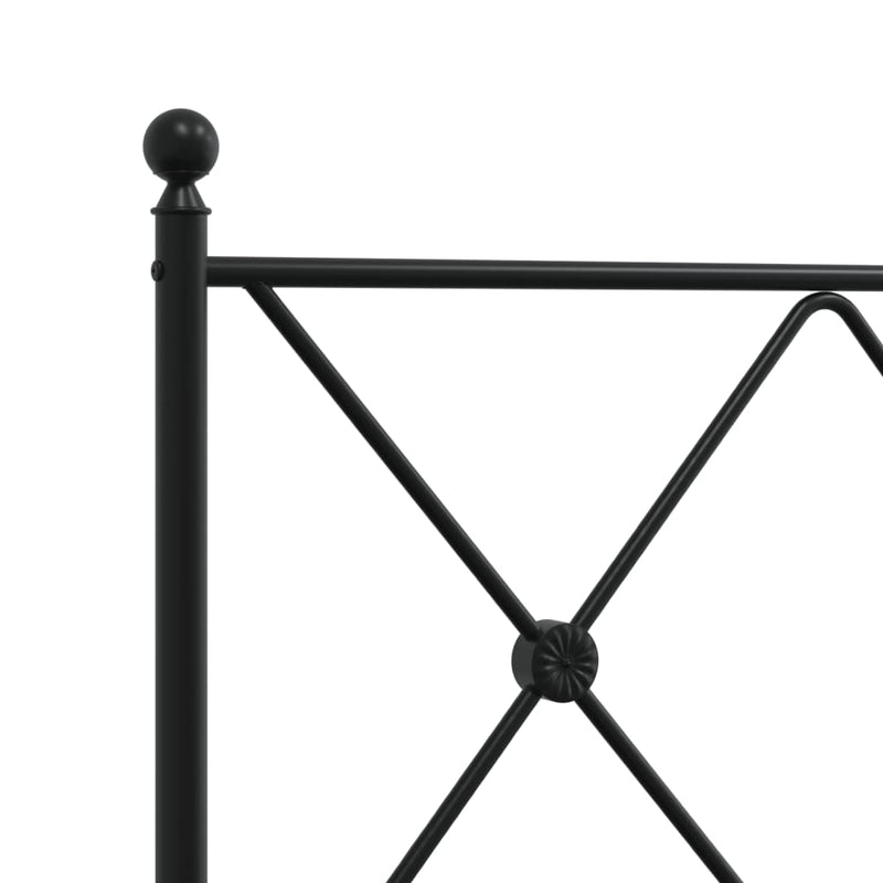 vidaXL fekete fém fejtámla 160 cm