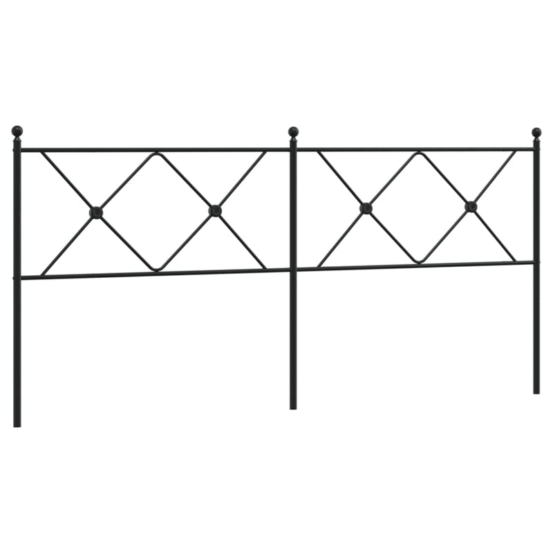 vidaXL fekete fém fejtámla 180 cm