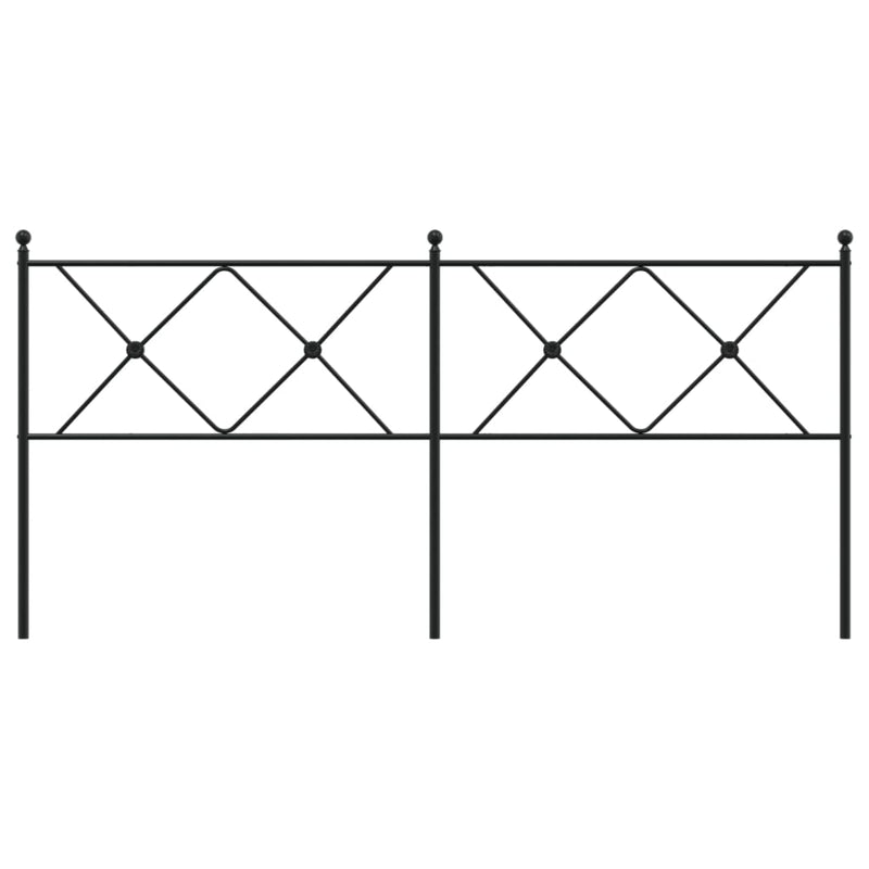 vidaXL fekete fém fejtámla 180 cm