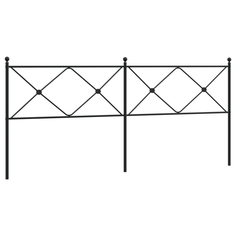 vidaXL fekete fém fejtámla 193 cm