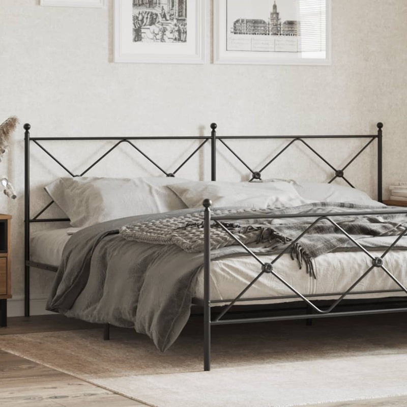 vidaXL fekete fém fejtámla 193 cm