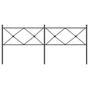 vidaXL fekete fém fejtámla 200 cm