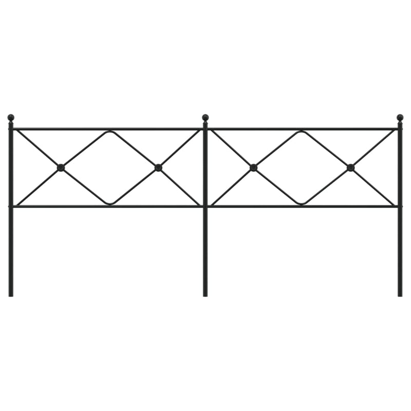 vidaXL fekete fém fejtámla 200 cm