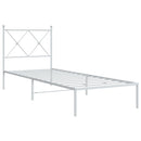 vidaXL fehér fém ágykeret fejtámlával 80x200 cm