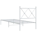 vidaXL fehér fém ágykeret fejtámlával 80x200 cm