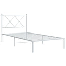 vidaXL fehér fém ágykeret fejtámlával 90x200 cm