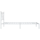 vidaXL fehér fém ágykeret fejtámlával 90x200 cm