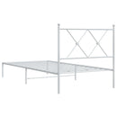 vidaXL fehér fém ágykeret fejtámlával 90x200 cm