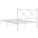 vidaXL fehér fém ágykeret fejtámlával 107x203 cm