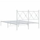 vidaXL fehér fém ágykeret fejtámlával 120 x 200 cm