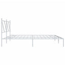 vidaXL fehér fém ágykeret fejtámlával 200 x 200 cm