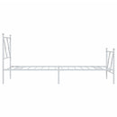 vidaXL fehér fém ágykeret fej- és lábtámlával 75 x 190 cm