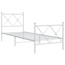 vidaXL fehér fém ágykeret fej- és lábtámlával 80x200 cm