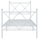 vidaXL fehér fém ágykeret fej- és lábtámlával 80x200 cm