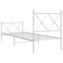 vidaXL fehér fém ágykeret fej- és lábtámlával 80x200 cm