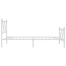 vidaXL fehér fém ágykeret fej- és lábtámlával 90 x 190 cm