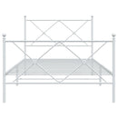 vidaXL fehér fém ágykeret fej- és lábtámlával 107 x 203 cm