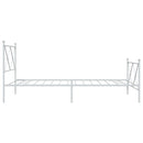 vidaXL fehér fém ágykeret fej- és lábtámlával 107 x 203 cm