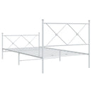 vidaXL fehér fém ágykeret fej- és lábtámlával 107 x 203 cm