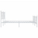vidaXL fehér fém ágykeret fej- és lábtámlával 140 x 190 cm