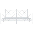 vidaXL fehér fém ágykeret fej- és lábtámlával 183 x 213 cm