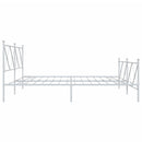 vidaXL fehér fém ágykeret fej- és lábtámlával 193 x 203 cm