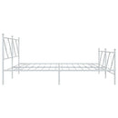 vidaXL fehér fém ágykeret fej- és lábtámlával 200x200 cm