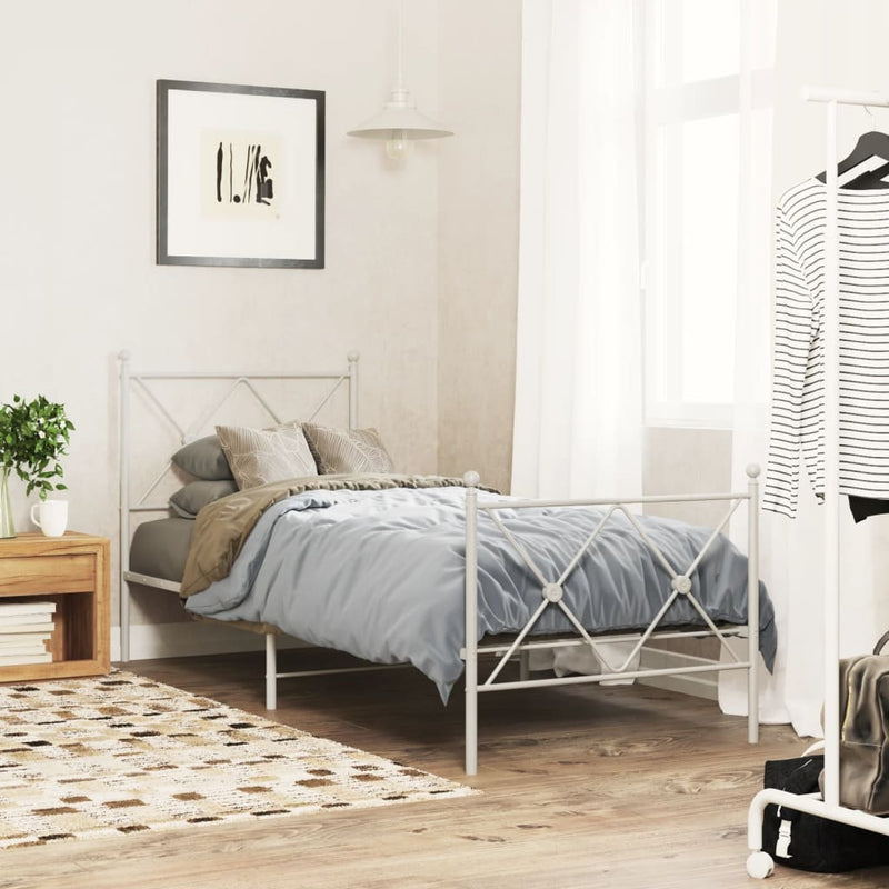 vidaXL fehér fém fejtámla 75 cm
