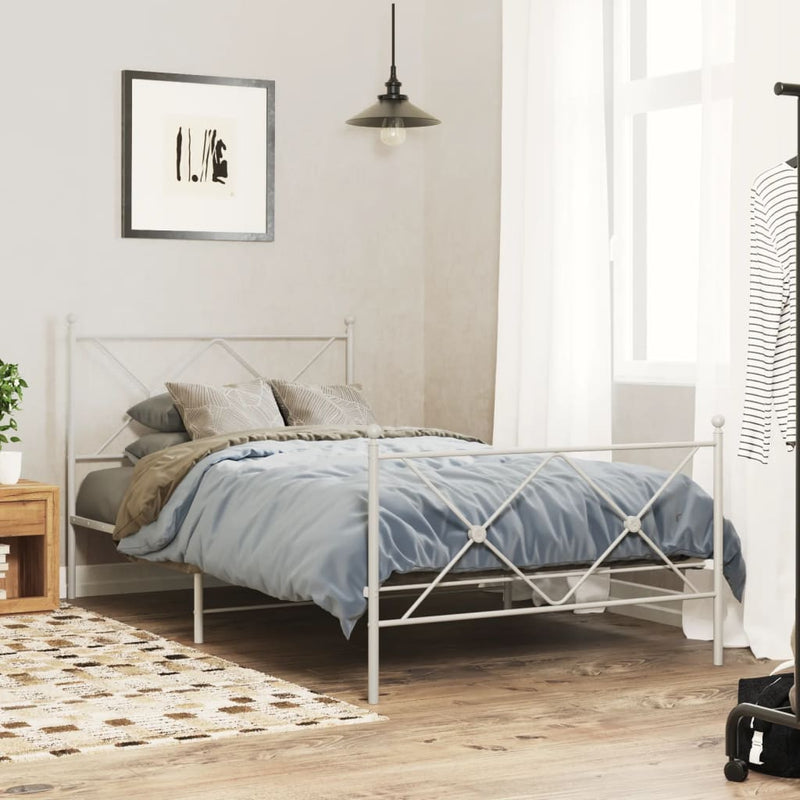 vidaXL fehér fém fejtámla 107 cm