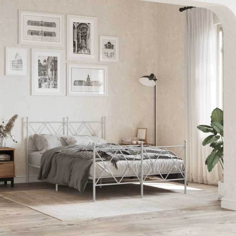 vidaXL fehér fém fejtámla 120 cm