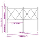 vidaXL fehér fém csere fejtámla 120 cm