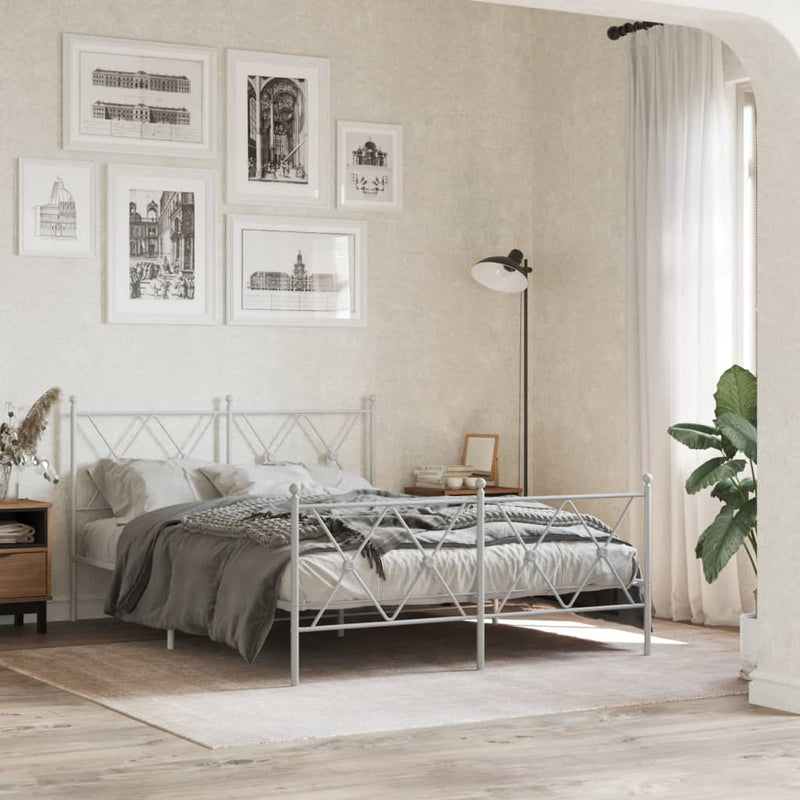 vidaXL fehér fém fejtámla 137 cm