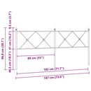 vidaXL fehér fém csere fejtámla 180 cm