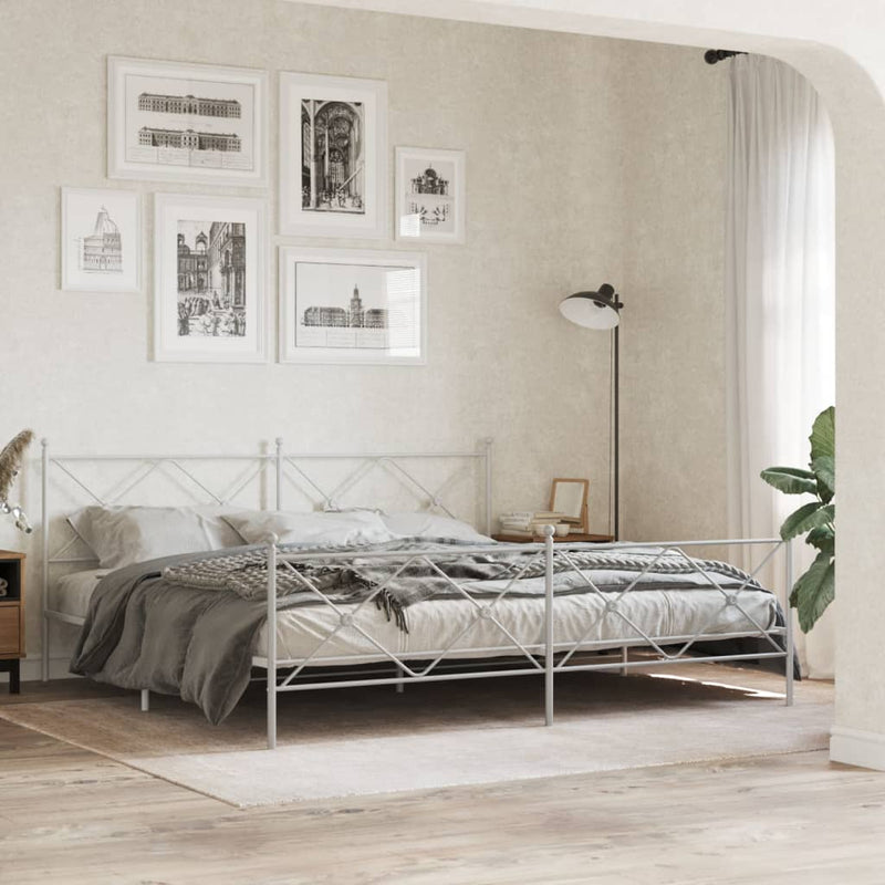 vidaXL fehér fém fejtámla 193 cm