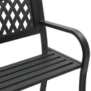 vidaXL fekete acél kerti pad 120 cm