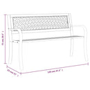 vidaXL fekete acél kerti pad 120 cm