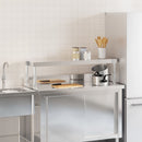 vidaXL rozsdamentes acél munkaasztal feletti polc 110 x 30 x 35 cm