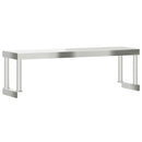 vidaXL rozsdamentes acél munkaasztal feletti polc 110 x 30 x 35 cm