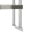 vidaXL 2 szintes rozsdamentes acél munkaasztal felső polc 110x30x65 cm