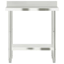 vidaXL rozsdamentes acél konyhai munkaasztal hátlappal 82,5x55x93 cm