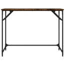 vidaXL füstös tölgy szerelt fa és porszórt acél íróasztal 100x45x76 cm