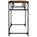 vidaXL füstös tölgy szerelt fa és porszórt acél íróasztal 100x45x76 cm